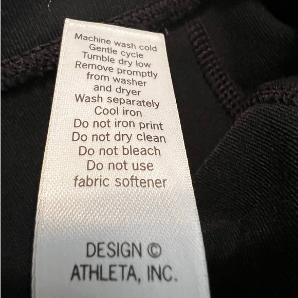 Athleta Leggings in Black with Side Panels of Pink Floral Print Size Small - Picture 6 of 6